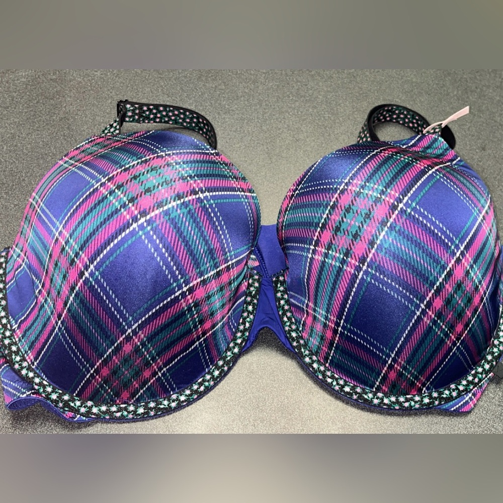 Plaid Underwire Bra